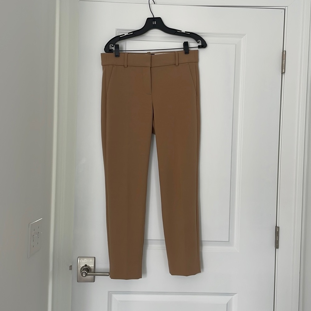 TAN Cameron slim crop pant in bi-stretch cotton
